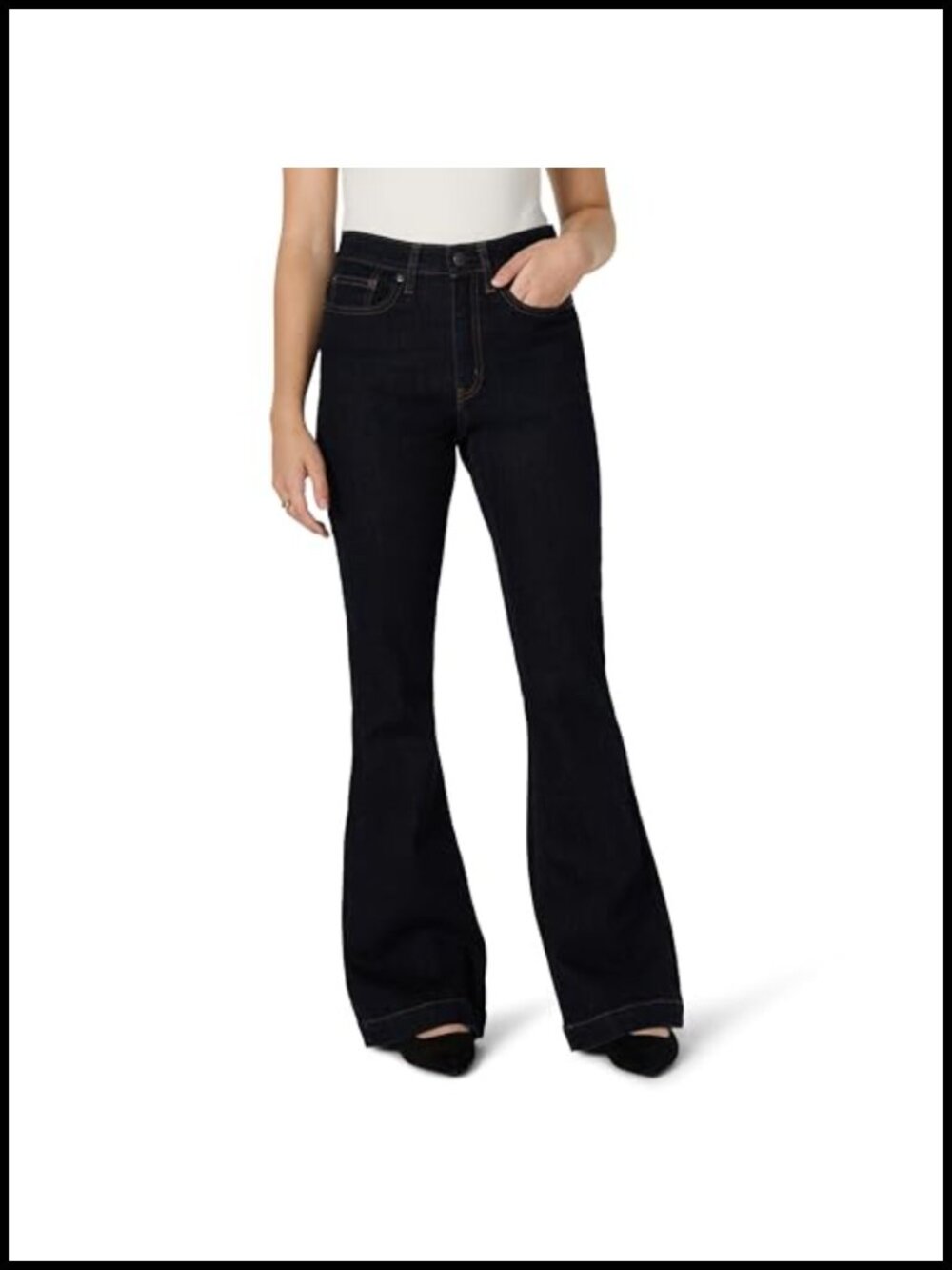 Women's High Stretch High-Rise Flare Jeans Stretch Denim Flared Leg